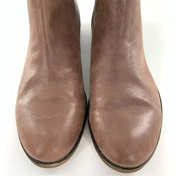 Franco Sarto womens ankle bootie size 10 40 Keegan tan brown leather flat boots - Picture 2 of 12